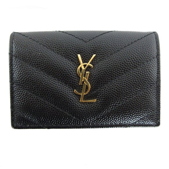 SAINT LAURENT Black Leather Wallet - Picture 1 of 5